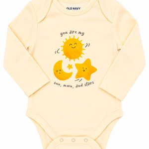Unisex Long-Sleeve Ribbed Bodysuit for Baby