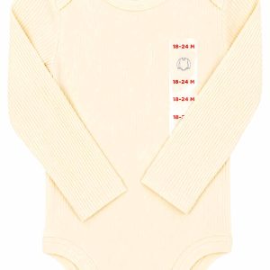 Unisex Long-Sleeve Ribbed Bodysuit for Baby