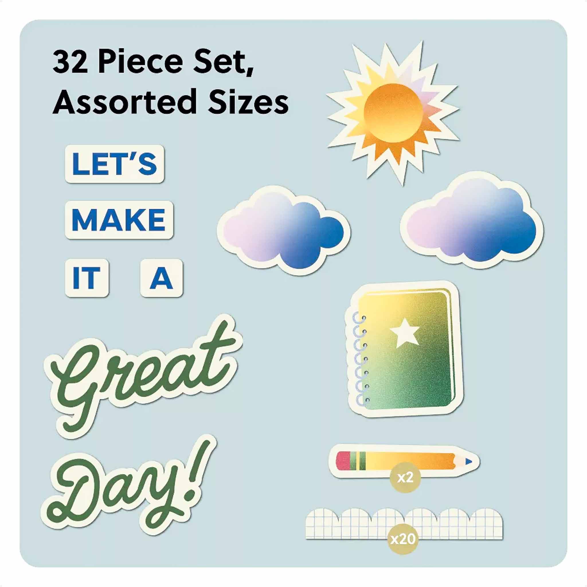 32-Piece Classroom Decor Set (Loose Pieces)