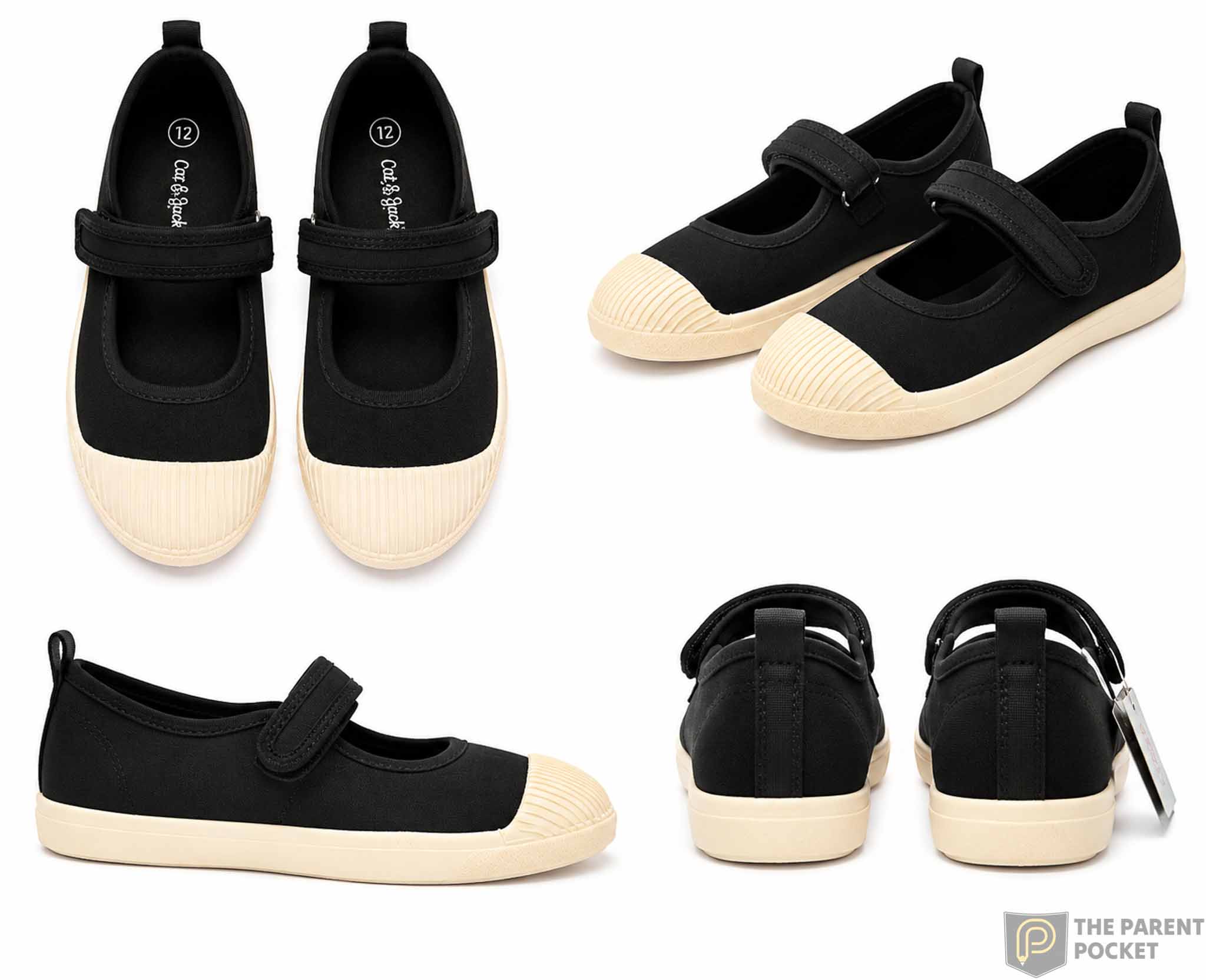 Cat & Jack Girls Black Shoes